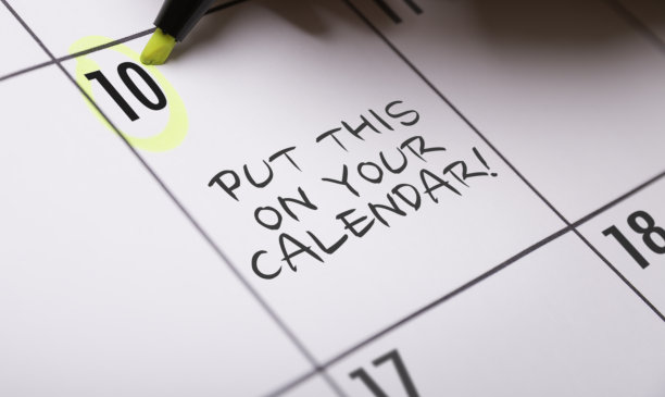 把它写在你的日历上!素材图片