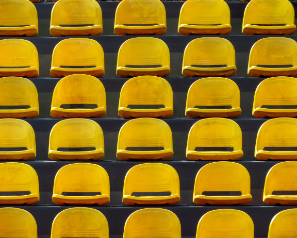 黄色塑料座椅图片下载