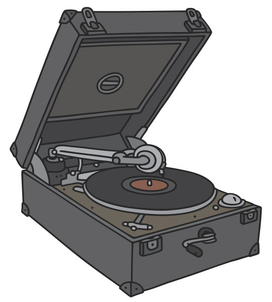 古董便携式留声机图片下载