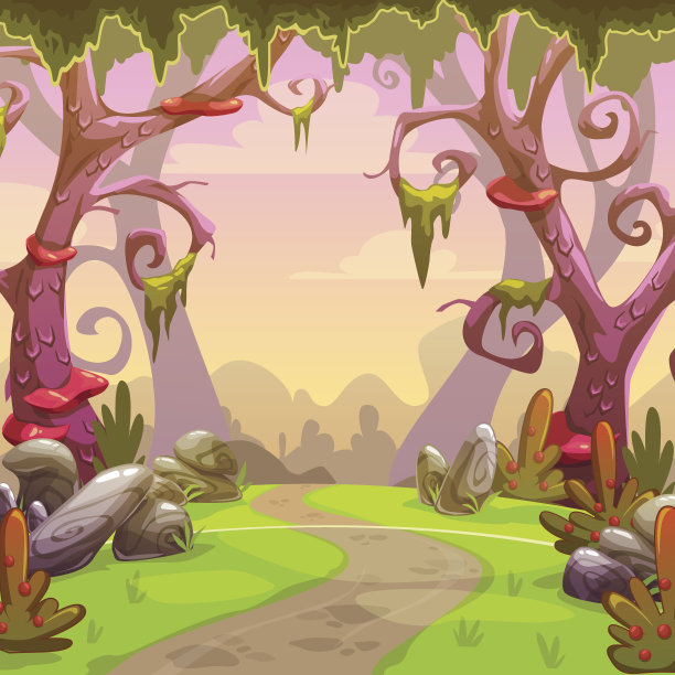 奇幻森林插图图片下载