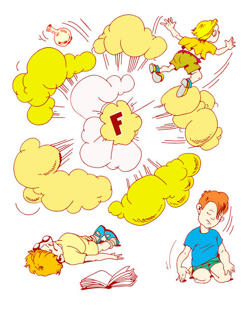 儿童进行化学实验。失败的经验图片下载