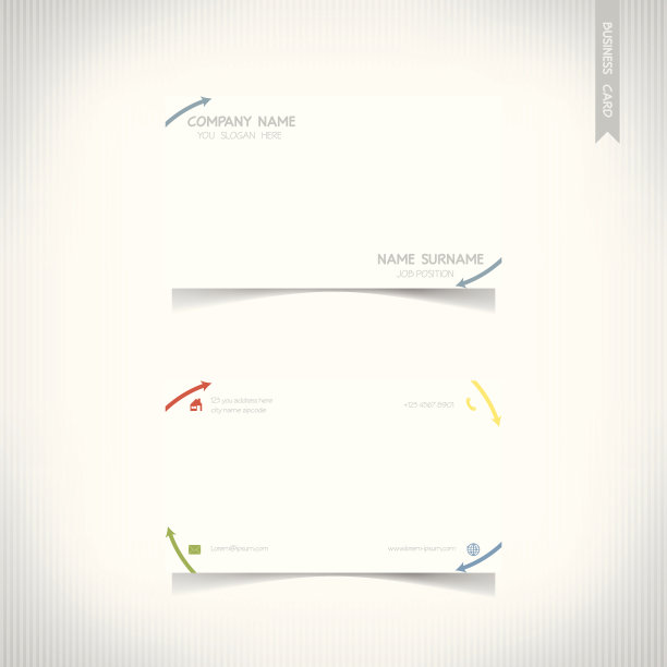 名片模板集，向量eps10图片下载