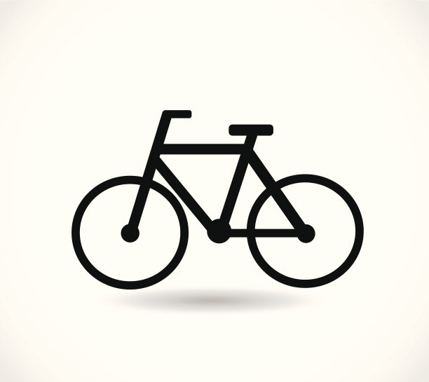 自行车黑色图标矢量图片下载