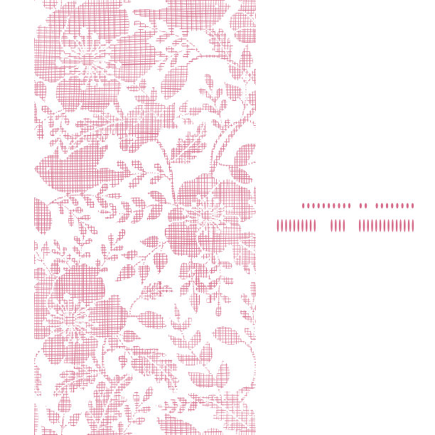 粉色纺织花鸟垂直框无缝图案背景图片下载