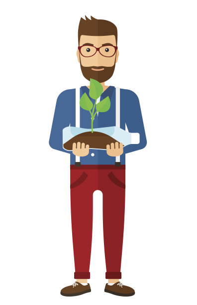 人与植物生长在瓶中图片下载