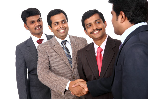 印度商人握手图片下载