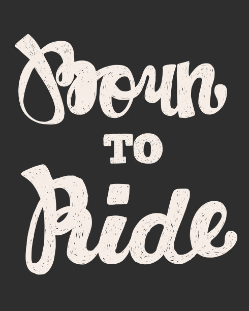 刻字摩托车手引用手绘矢量图片下载