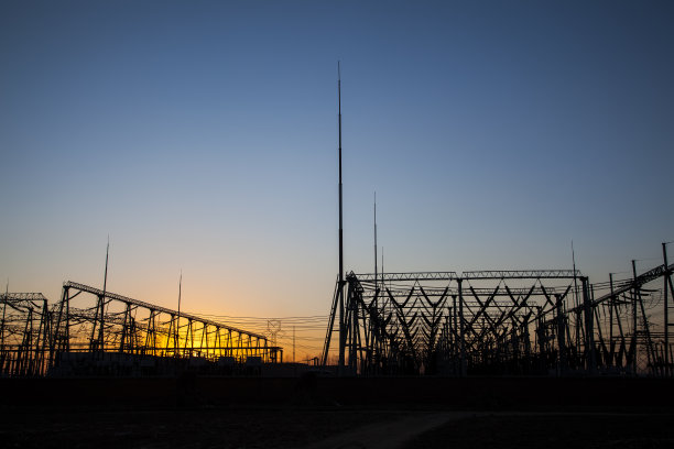 晚上变电站图片下载