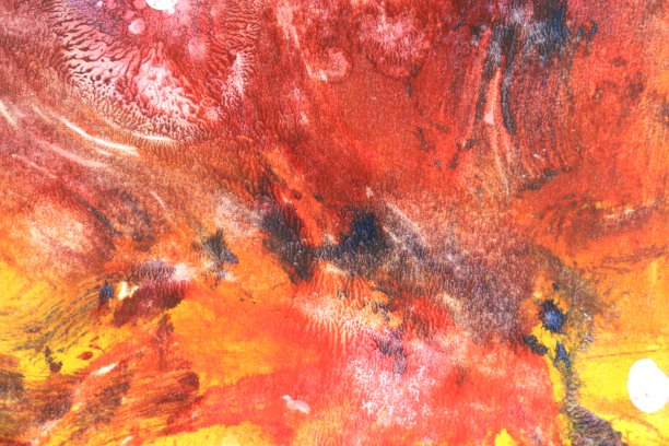 艺术抽象背景。原色在纸上染色。笔触的油漆。现代艺术。当代艺术。图片下载