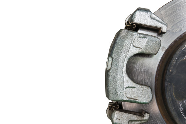 制动盘和车轮组件隔离在白色背景与剪切路径图片下载