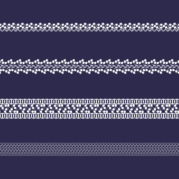 一套白色的饰带素材图片