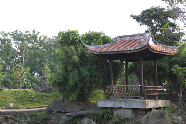 中国古老的房子和花园图片下载