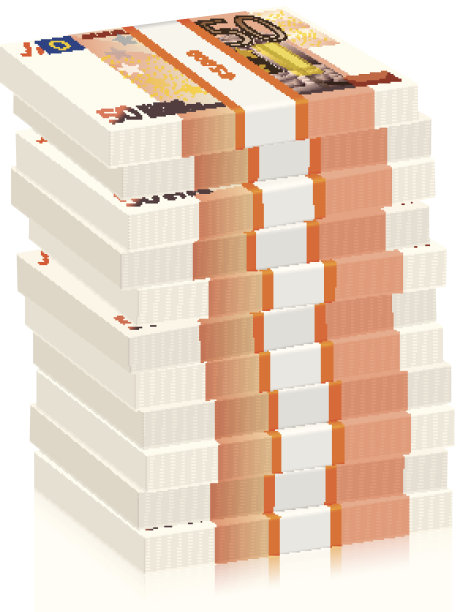 50欧元钞票堆图片下载