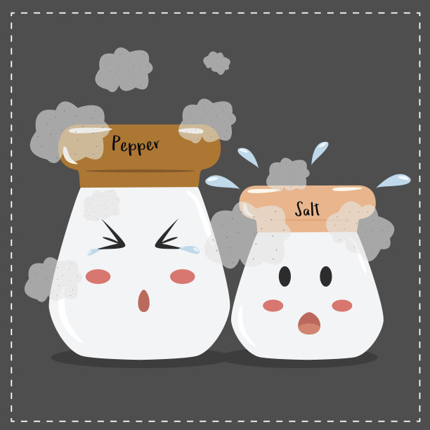 胡椒和盐瓶涂鸦矢量图片下载