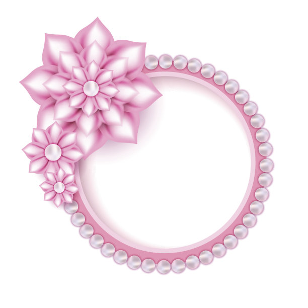 珠宝粉珍珠相框的照片图片下载
