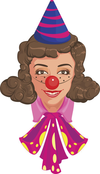 小丑装扮的母亲头像图片下载