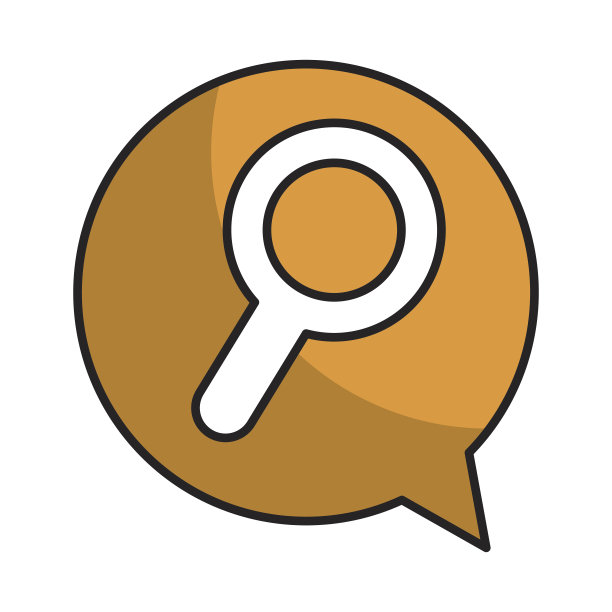 语音气泡与搜索放大镜图标图片下载