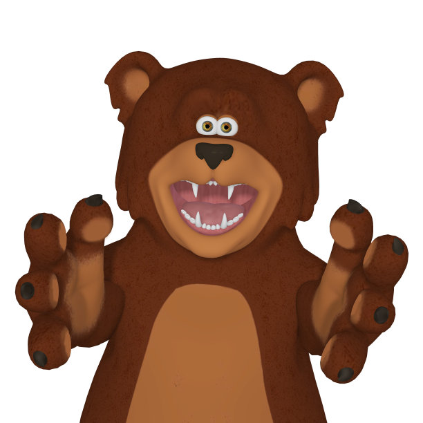 愤怒的卡通熊图片下载