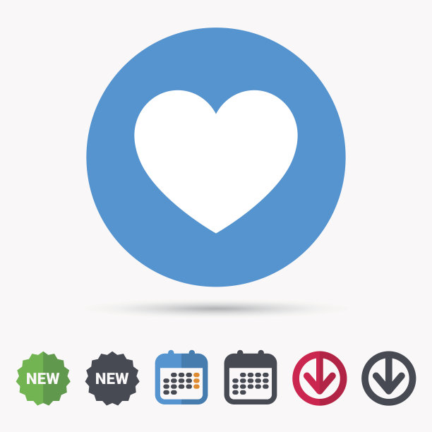 心的图标。浪漫的爱情信号。图片下载