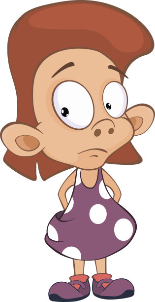 可爱的小女孩插图图片下载