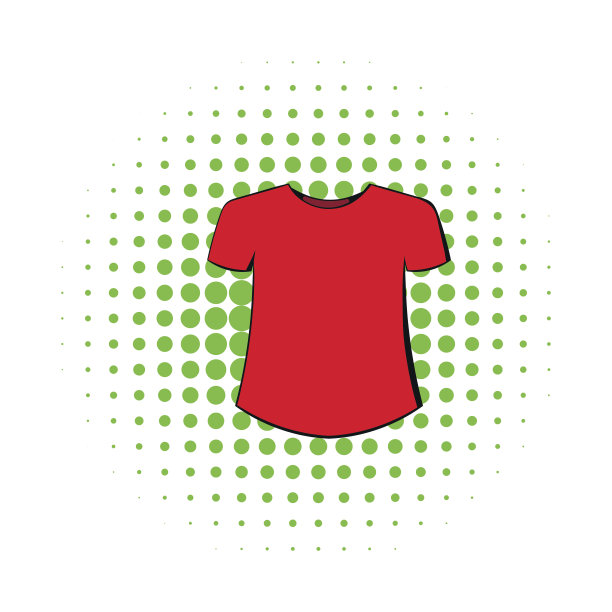 漫画风格的男士t恤图标图片下载