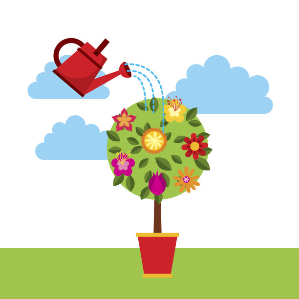 美丽的花园平面图标图片下载