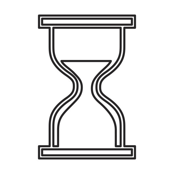时间沙漏隔离图标图片下载