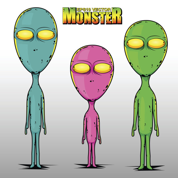 怪物野兽绿色外星人图片下载
