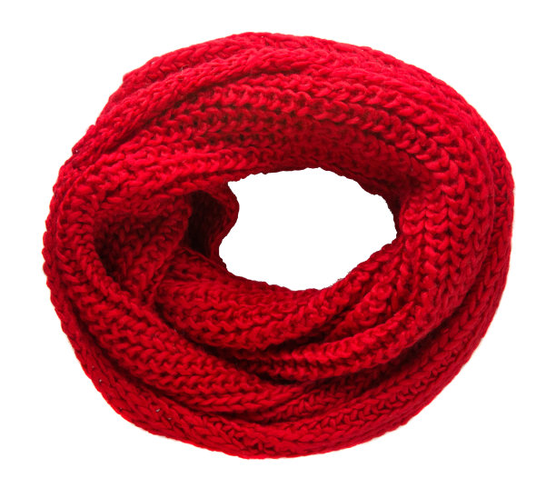 围巾孤立在白色背景上。围巾俯视图。红色围巾图片下载