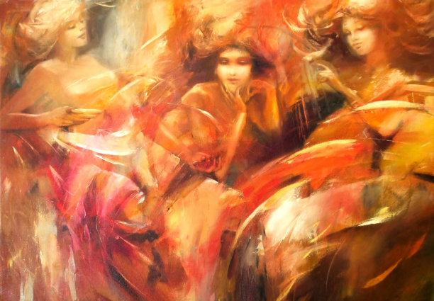 女性人物手工画图片下载