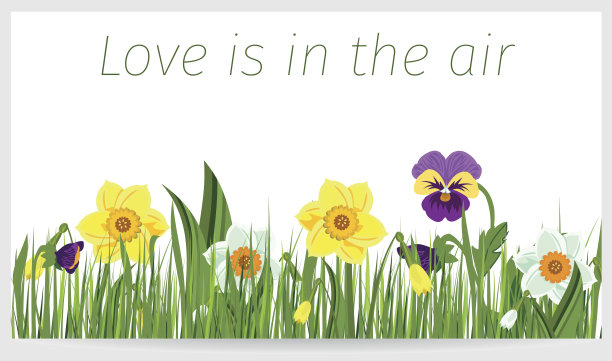 婚礼或生日邀请春花庆祝卡向量。图片下载