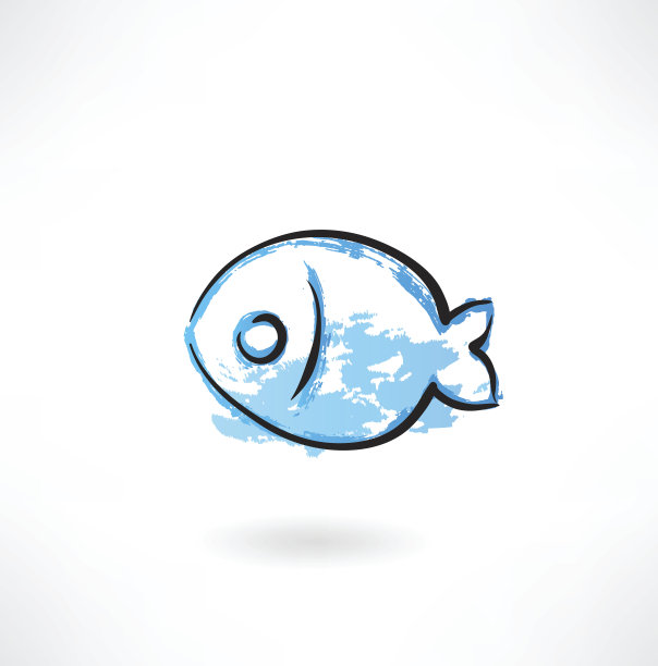 简单的鱼垃圾图标图片下载