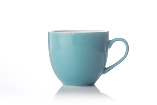 漂亮的蓝绿色茶杯图片下载