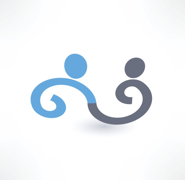 合作伙伴关系，握手图标。标志设计。图片下载