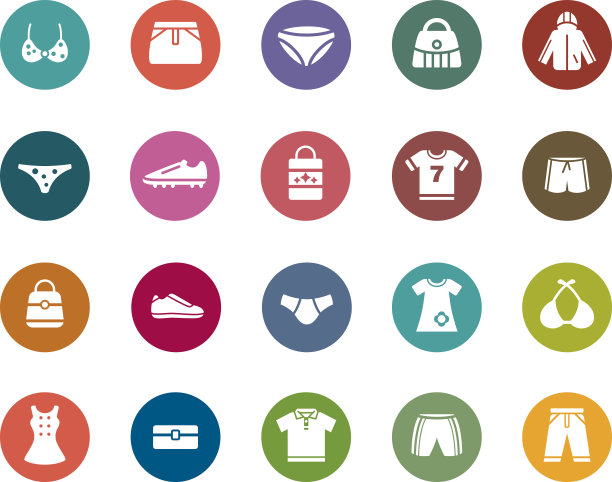 服装和配饰颜色图标图片下载