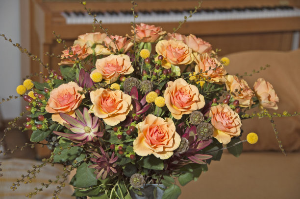 一束橙色玫瑰图片下载