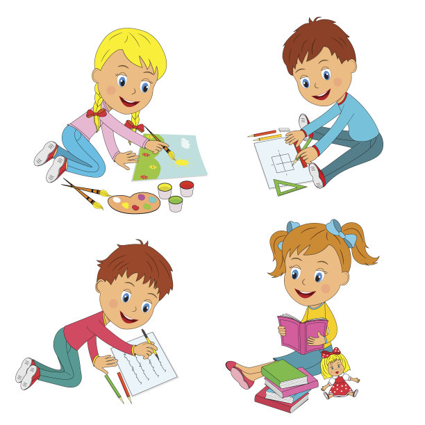 孩子们学习活动图片下载