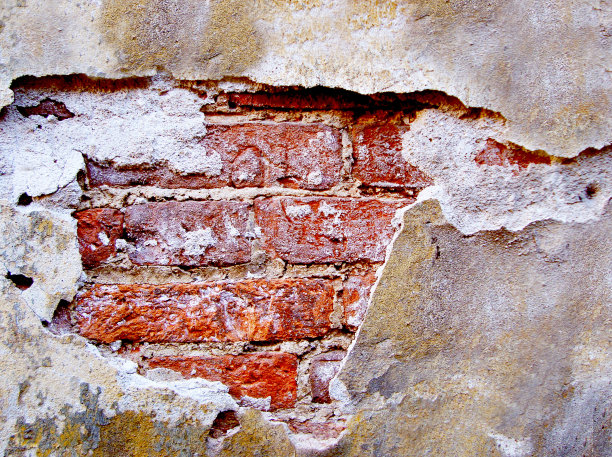 破旧的砖墙。图片下载