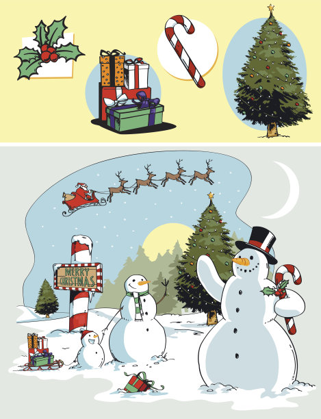 圣诞雪人图片下载