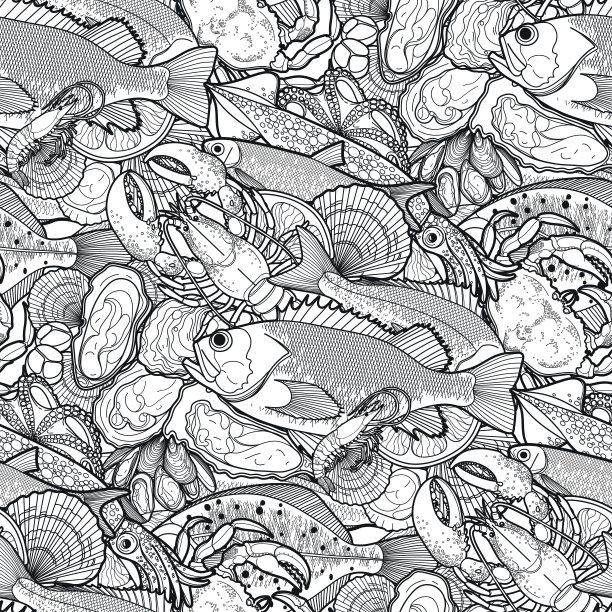 图形海鲜模式图片下载