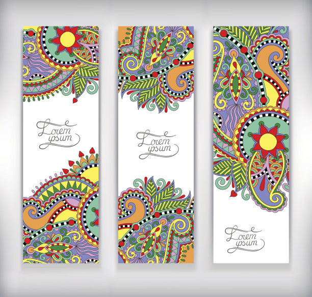 集装饰花模板横幅，卡片，网页设计图片下载