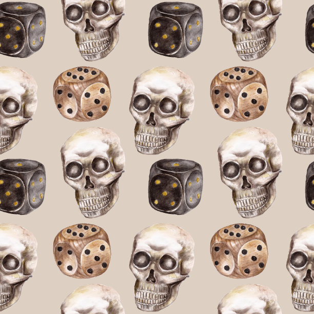 骰子无缝图案图片下载