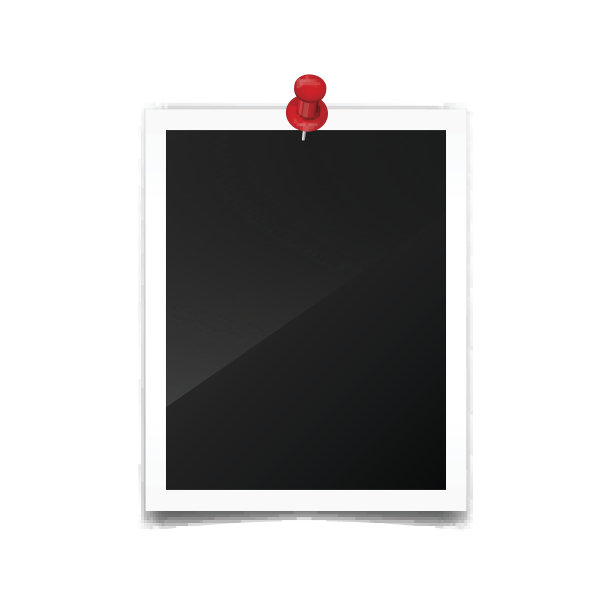 照片卡、框架、电影集。带有阴影和图钉的复古照片。数码快照,形象。摄影艺术。设计的模板或模型。矢量插图上透明的背景图片下载