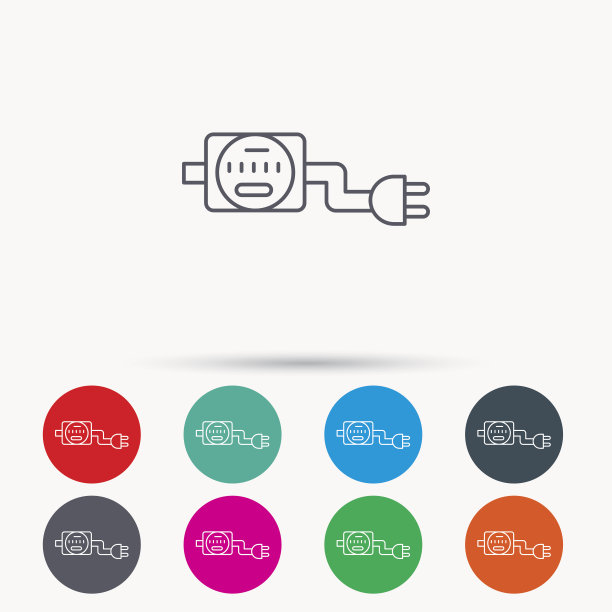电子计数器图标。电插头。图片下载