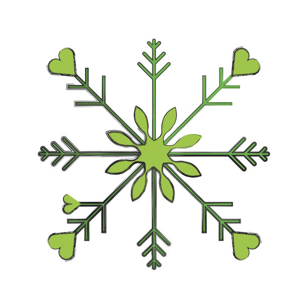 雪花圣诞装饰图标图片下载