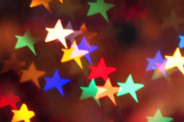 星星形状的散景图片下载