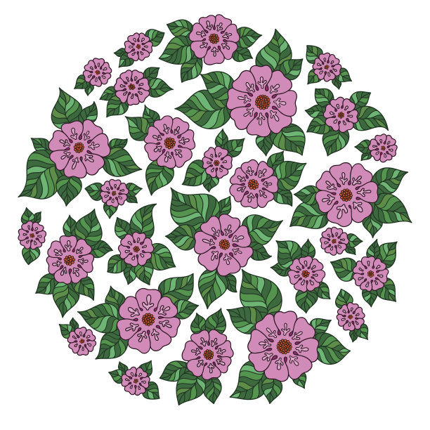 复古典雅的矢量花背景图片下载