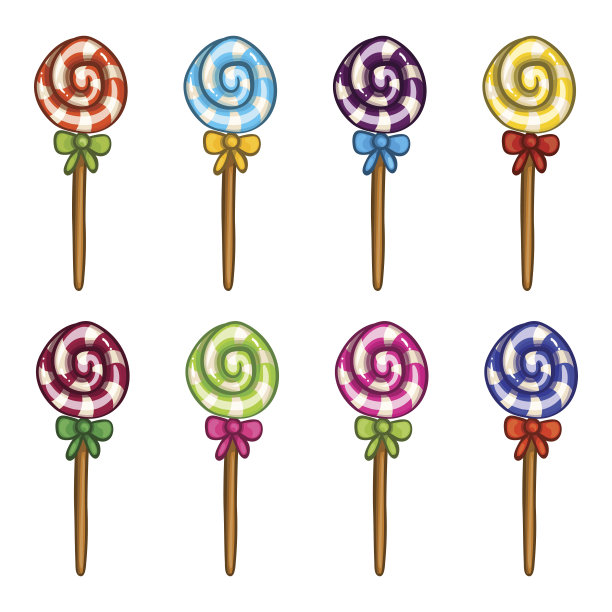 大的向量糖果颜色集图片下载
