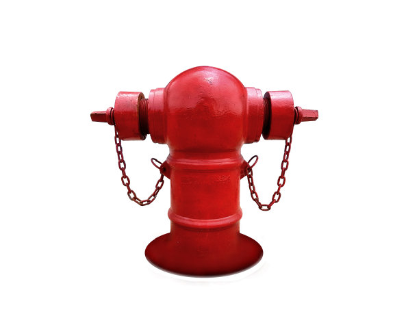 红色消火栓火在孤立的白色背景图片下载