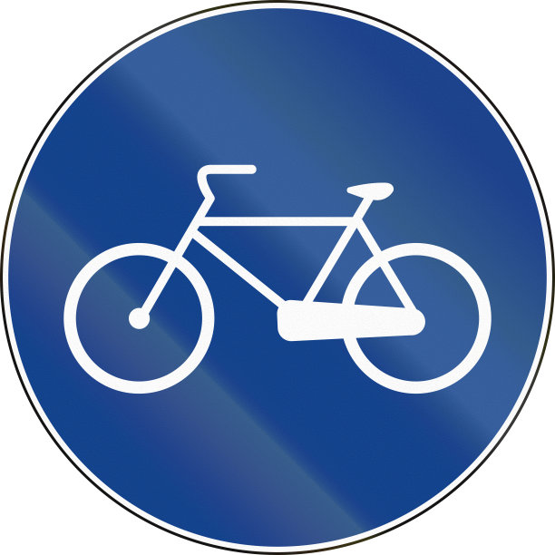 在意大利使用的路标-自行车道图片下载